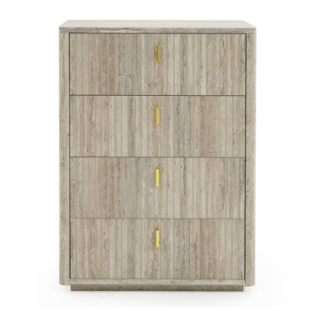 Travertine 4-Drawer Desk | OROA Modern Roma | Oroa.com