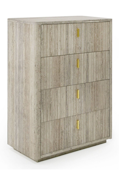 Travertine 4-Drawer Desk | OROA Modern Roma | Oroa.com