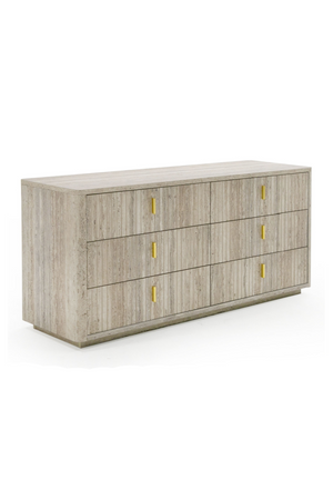 Travertine 6-Drawer Dresser | OROA Modern Roma | Oroa.com