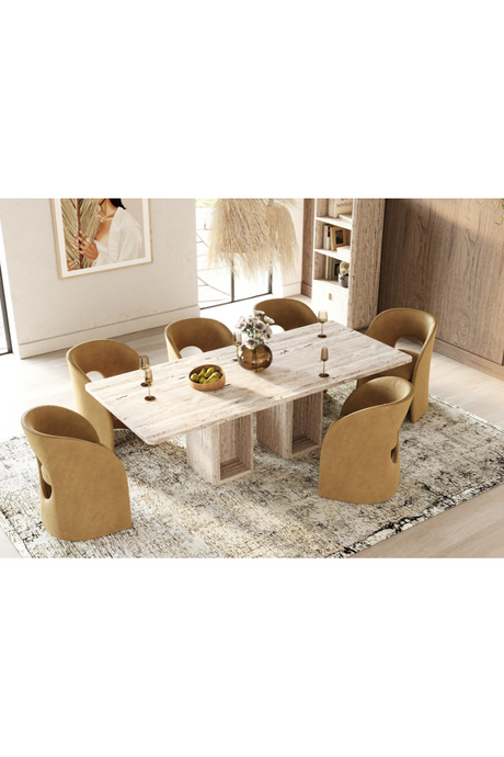 Rectangular Travertine Dining Table | OROA Modern Roma | Oroa.com