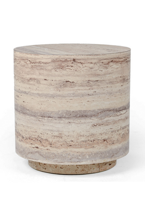 Travertine End Table | OROA Modern Roma