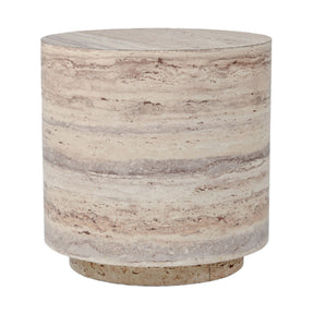Travertine End Table – Roma – front view