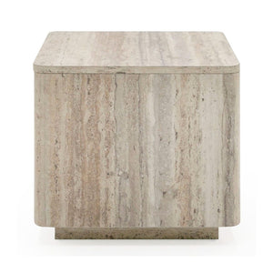 Travertine End Table | OROA Modern Roma
