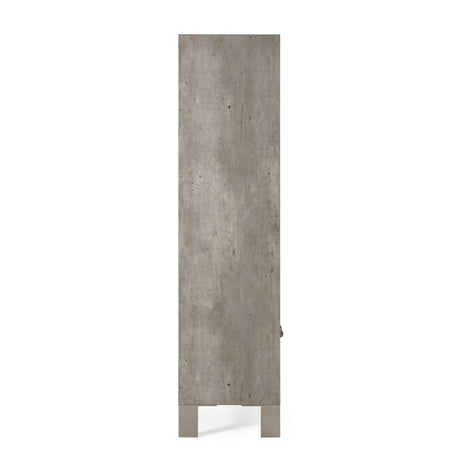 Brown Oak & Concrete Bookcase | OROA Modern Boston