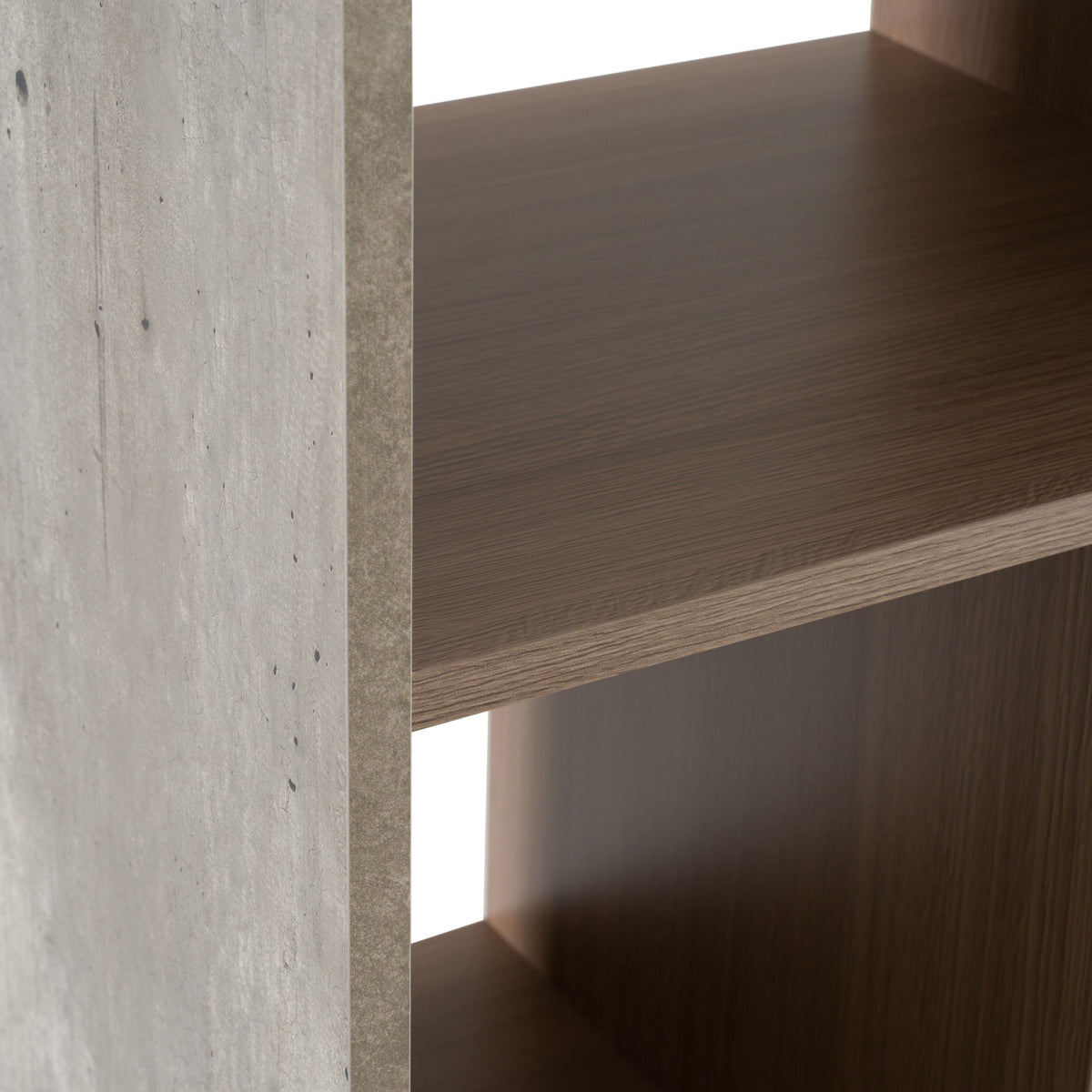 Brown Oak & Concrete Bookcase | OROA Modern Boston