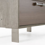 Brown Oak & Concrete Bookcase | OROA Modern Boston