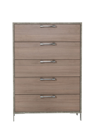 Brown Oak 5-Drawer Chest | OROA Modern Boston | Oroa.com