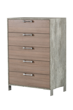 Brown Oak 5-Drawer Chest | OROA Modern Boston | Oroa.com