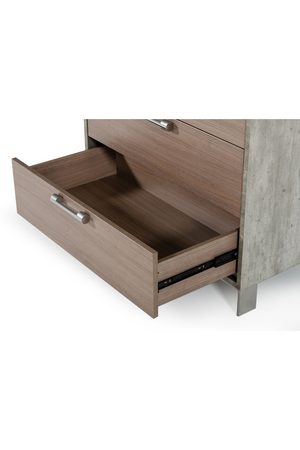 Brown Oak 5-Drawer Chest | OROA Modern Boston | Oroa.com