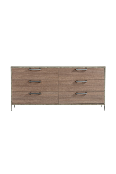 Brown Oak 6-Drawer Dresser | OROA Modern Boston | Oroa.com