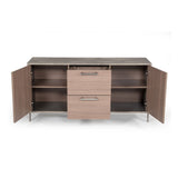 Brown Oak Office File Cabinet | OROA Modern Boston