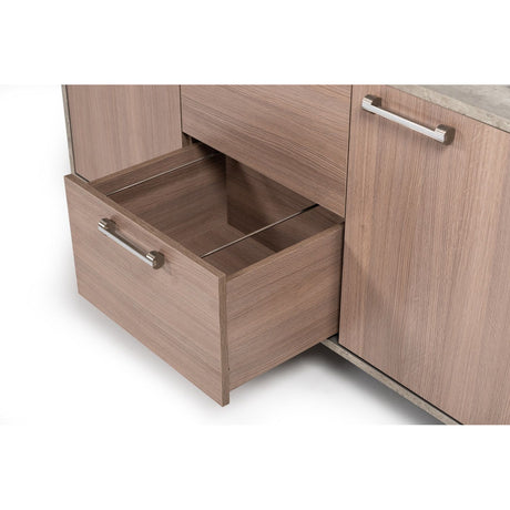 Brown Oak Office File Cabinet | OROA Modern Boston