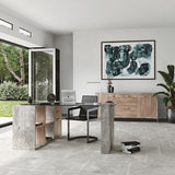 Brown Oak Office File Cabinet | OROA Modern Boston