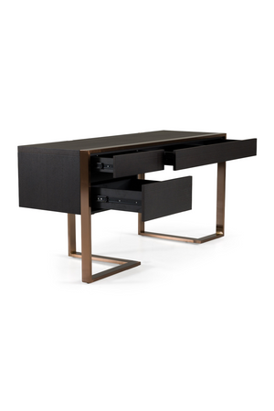 Rosegold Framed 3-Drawer Desk | OROA Modern Fauna | Oroa.com