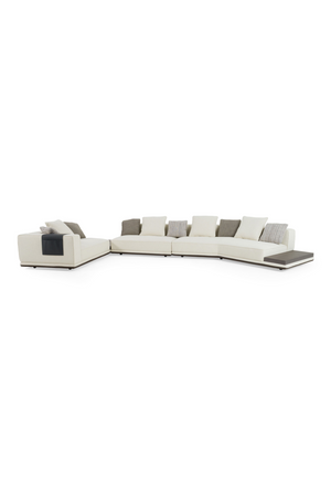 Ivory Sectional Sofa with Coffee Table | OROA Modern Siret | Oroa.com