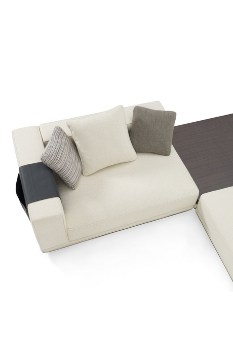 Ivory Sectional Sofa with Coffee Table | OROA Modern Siret | Oroa.com