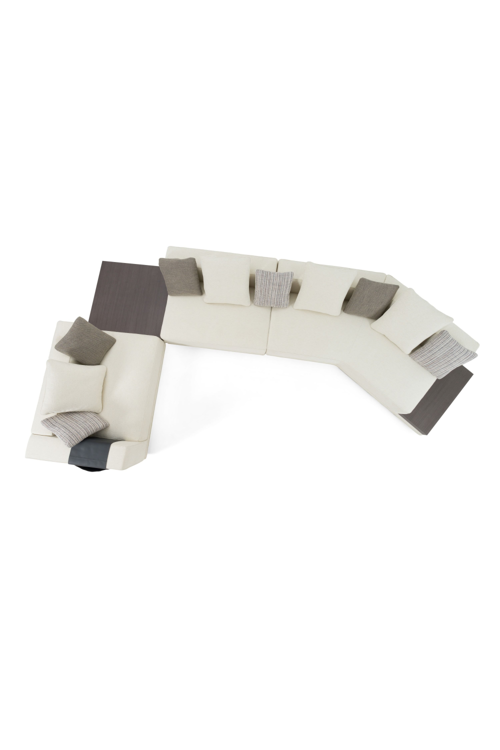 Ivory Sectional Sofa with Coffee Table | OROA Modern Siret | Oroa.com