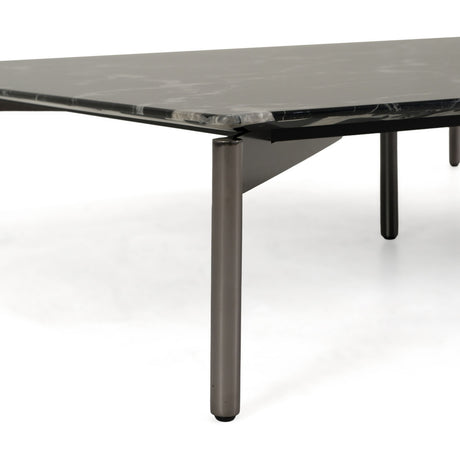Modern European furniture - Black Marble Look Coffee Table - www.oroa.com