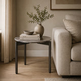 Gray Marble Look Side Table | OROA Modern Lothal