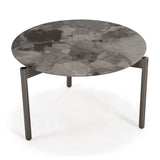 Gray Marble Look Side Table | OROA Modern Lothal