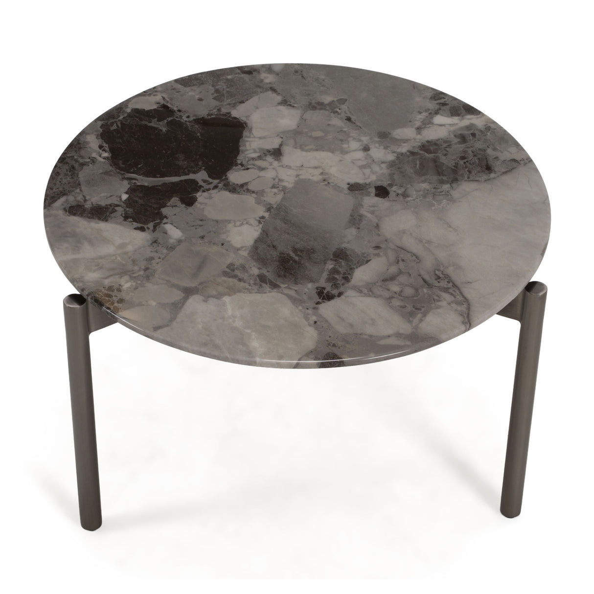 Gray Marble Look Side Table | OROA Modern Lothal