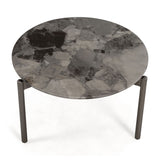 Gray Marble Look Side Table | OROA Modern Lothal