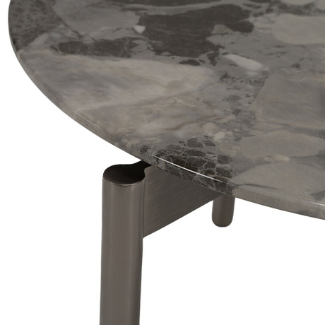 Modern European furniture - Gray Marble Look Side Table - www.oroa.com