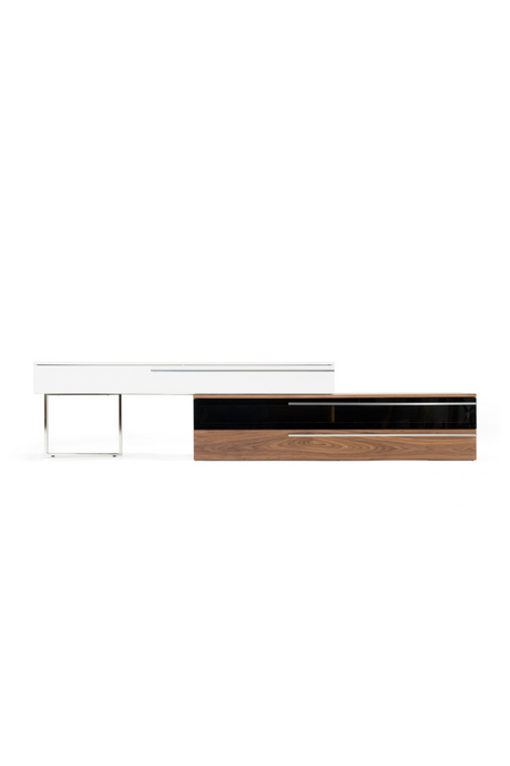 White & Walnut TV Stand | OROA Modern Karlstad | Oroa.com