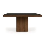 Black Glass Square Dining Table | OROA Modern Osuna