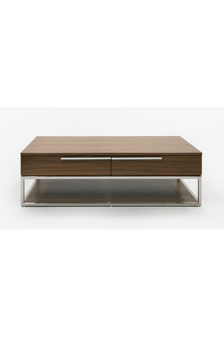 Walnut Veneer 2-Drawer Coffee Table | OROA Modern Heloise | Oroa.com
