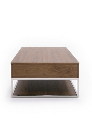 Walnut Veneer 2-Drawer Coffee Table | OROA Modern Heloise | Oroa.com