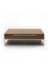 Walnut Veneer 2-Drawer Coffee Table | OROA Modern Heloise | Oroa.com