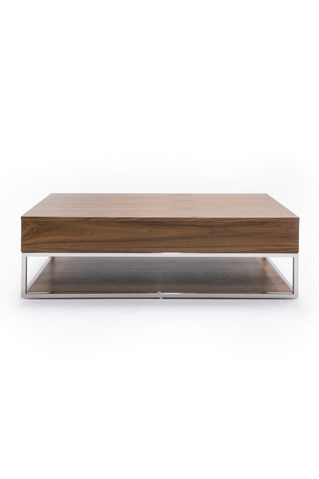 Walnut Veneer 2-Drawer Coffee Table | OROA Modern Heloise | Oroa.com
