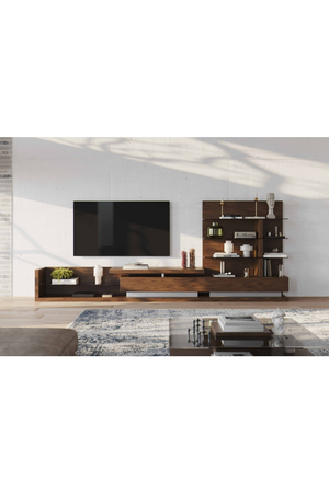 Walnut Veneer Reversible Entertainment Center | OROA Modern Jefferson | Oroa.com