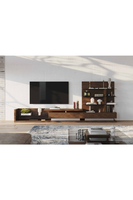 Walnut Veneer Reversible Entertainment Center | OROA Modern Jefferson | Oroa.com