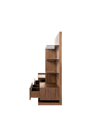 Walnut Veneer Reversible Entertainment Center | OROA Modern Jefferson | Oroa.com