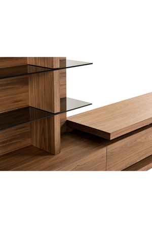 Walnut Veneer Reversible Entertainment Center | OROA Modern Jefferson | Oroa.com