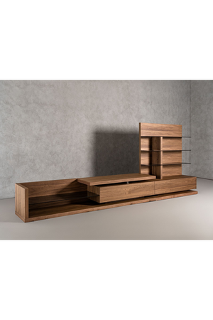 Walnut Veneer Reversible Entertainment Center | OROA Modern Jefferson | Oroa.com