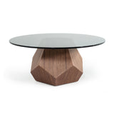 Round Smoked Glass Coffee Table | OROA Modern Rackham