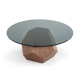Round Smoked Glass Coffee Table | OROA Modern Rackham