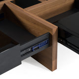 Black Square 4-Drawer Coffee Table | OROA Modern Makai