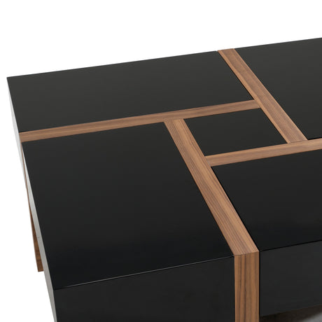 Black Square 4-Drawer Coffee Table | OROA Modern Makai