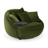 Green Velvet Swivel Lounge Chair | OROA Modern Pascal