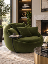 Green Velvet Swivel Lounge Chair | OROA Modern Pascal