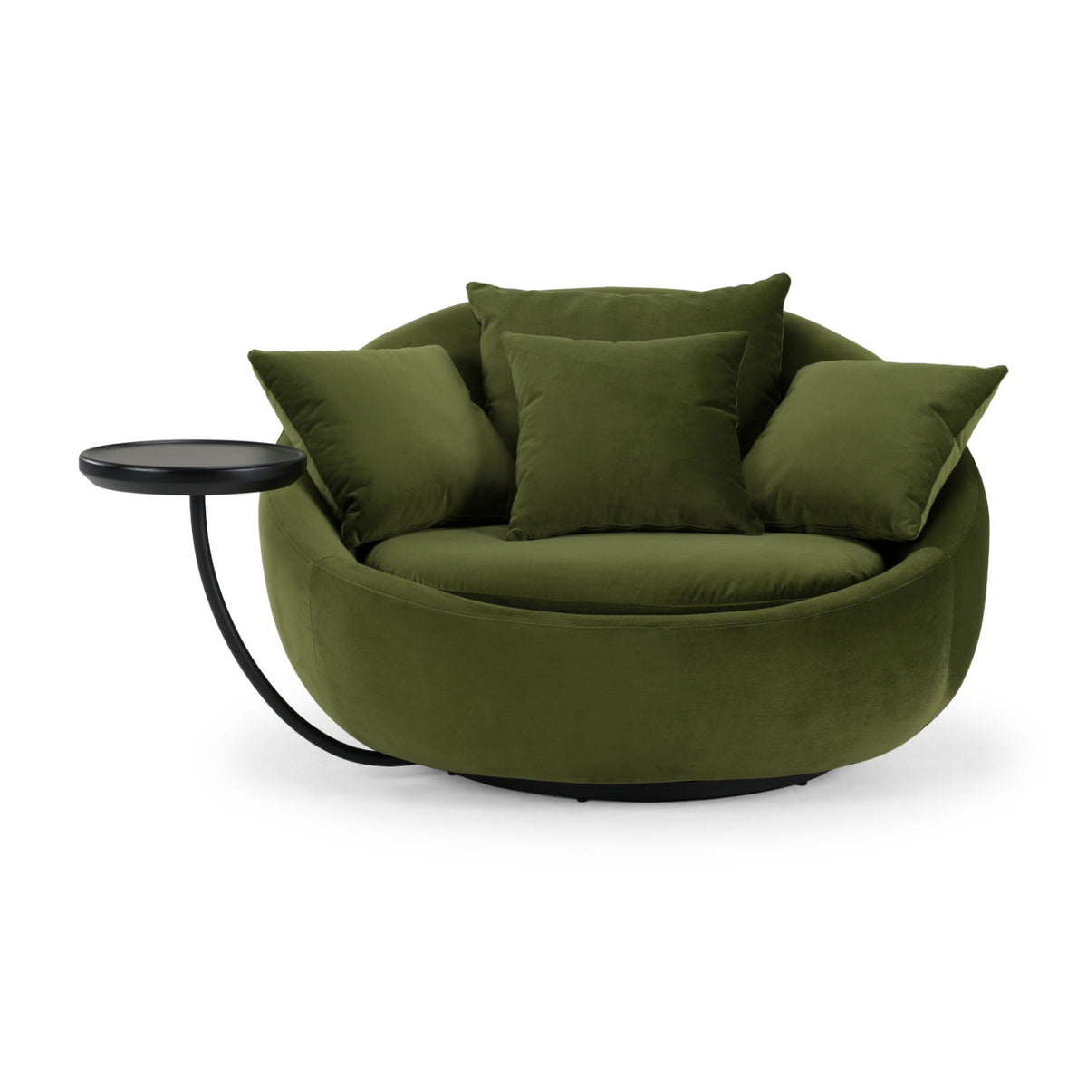 Green Velvet Swivel Lounge Chair | OROA Modern Pascal