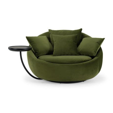 Green Velvet Swivel Lounge Chair | OROA Modern Pascal