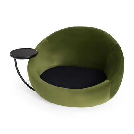 Green Velvet Swivel Lounge Chair | OROA Modern Pascal