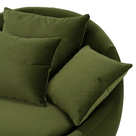 Green Velvet Swivel Lounge Chair | OROA Modern Pascal