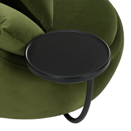 Green Velvet Swivel Lounge Chair | OROA Modern Pascal