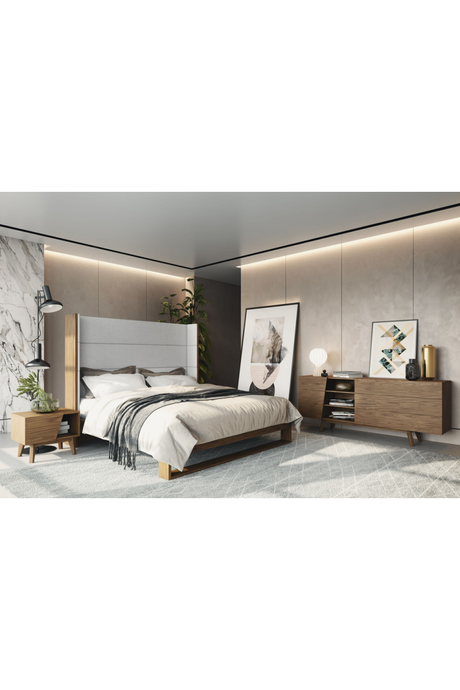 Gray Wingback Bed | OROA Modern Heloise | Oroa.com